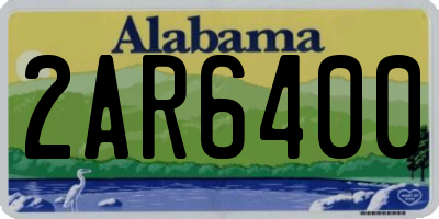AL license plate 2AR6400