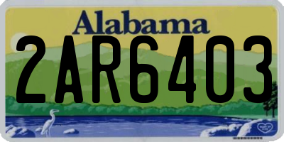 AL license plate 2AR6403