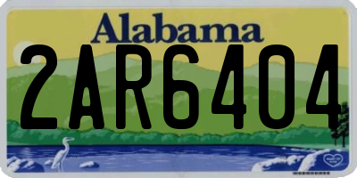AL license plate 2AR6404