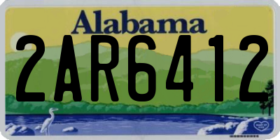 AL license plate 2AR6412