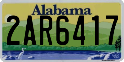 AL license plate 2AR6417