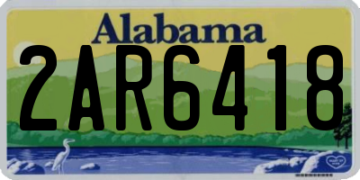 AL license plate 2AR6418