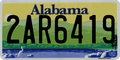 AL license plate 2AR6419
