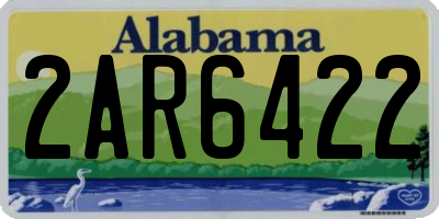 AL license plate 2AR6422