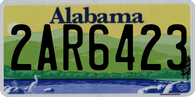 AL license plate 2AR6423