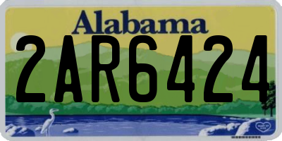 AL license plate 2AR6424
