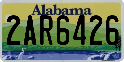 AL license plate 2AR6426