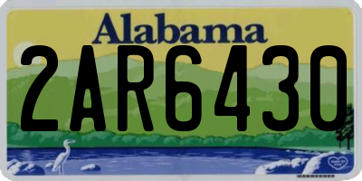 AL license plate 2AR6430