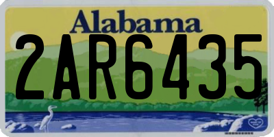 AL license plate 2AR6435