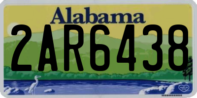 AL license plate 2AR6438