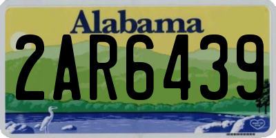AL license plate 2AR6439