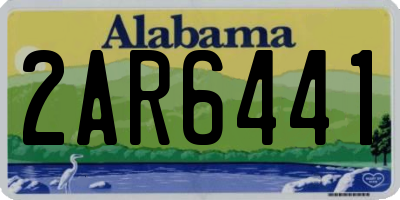 AL license plate 2AR6441