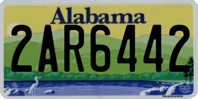 AL license plate 2AR6442