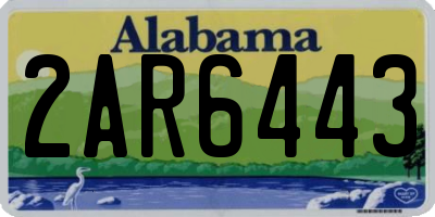 AL license plate 2AR6443