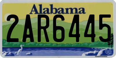AL license plate 2AR6445