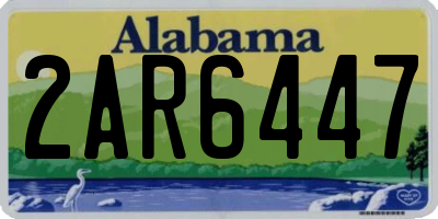 AL license plate 2AR6447