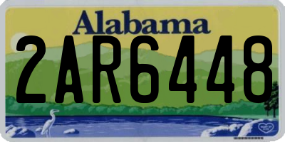 AL license plate 2AR6448