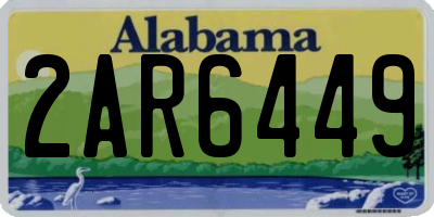 AL license plate 2AR6449