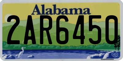 AL license plate 2AR6450