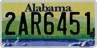 AL license plate 2AR6451