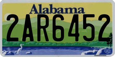 AL license plate 2AR6452