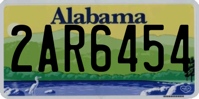 AL license plate 2AR6454