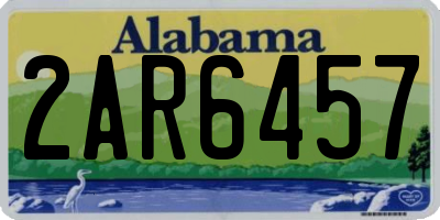 AL license plate 2AR6457