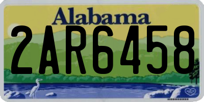AL license plate 2AR6458