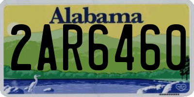 AL license plate 2AR6460