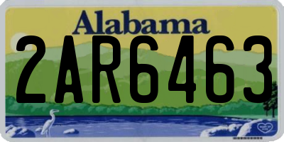 AL license plate 2AR6463