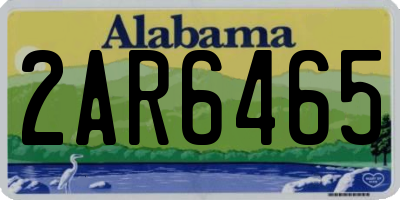 AL license plate 2AR6465