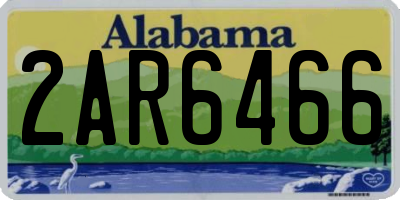 AL license plate 2AR6466