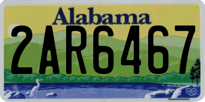 AL license plate 2AR6467