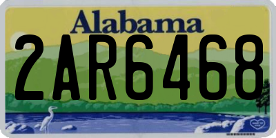 AL license plate 2AR6468