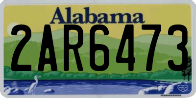 AL license plate 2AR6473