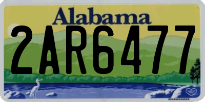 AL license plate 2AR6477
