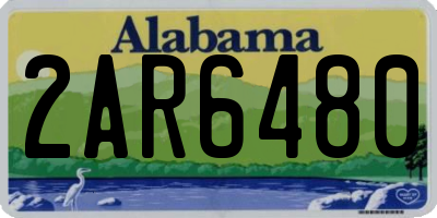 AL license plate 2AR6480