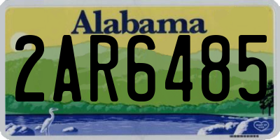 AL license plate 2AR6485