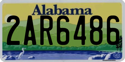 AL license plate 2AR6486