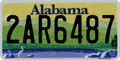 AL license plate 2AR6487