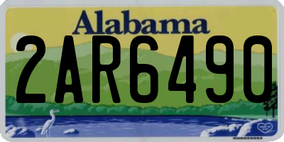AL license plate 2AR6490