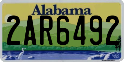 AL license plate 2AR6492