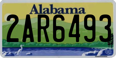 AL license plate 2AR6493