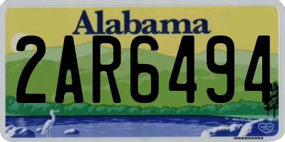 AL license plate 2AR6494