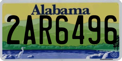 AL license plate 2AR6496