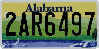 AL license plate 2AR6497