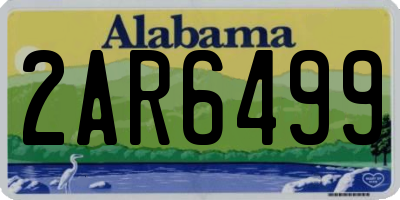 AL license plate 2AR6499