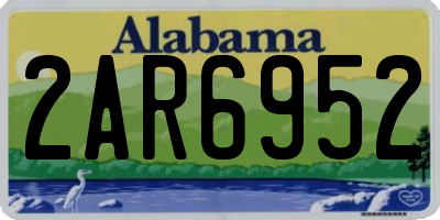 AL license plate 2AR6952
