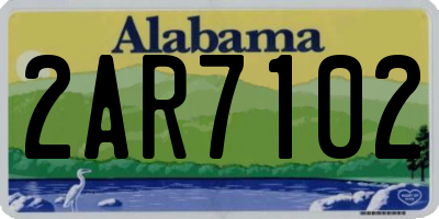AL license plate 2AR7102