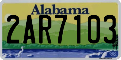 AL license plate 2AR7103